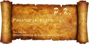 Pasztyrik Kitti névjegykártya